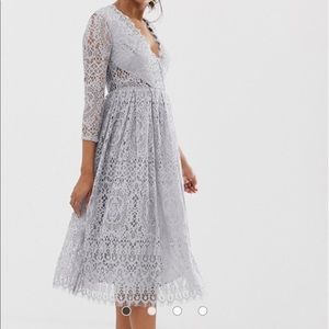 ASOS design midi lace dress